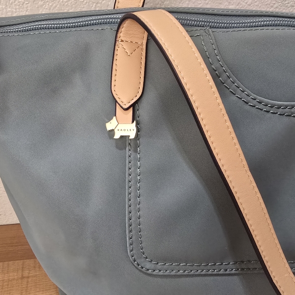 RADLEY LONDON Blue and Tan Tote Bag - Picture 3 of 14